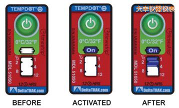 大豐溫度指示標(biāo)簽 累計(jì)上升時(shí)間/溫度的標(biāo)簽